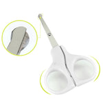 White pet nail clippers with a close-up inset on a white background